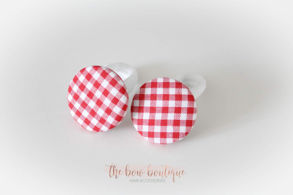 School gingham button bobbles | 8 Colours