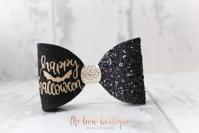 Happy Halloween bows - Clip or headband.