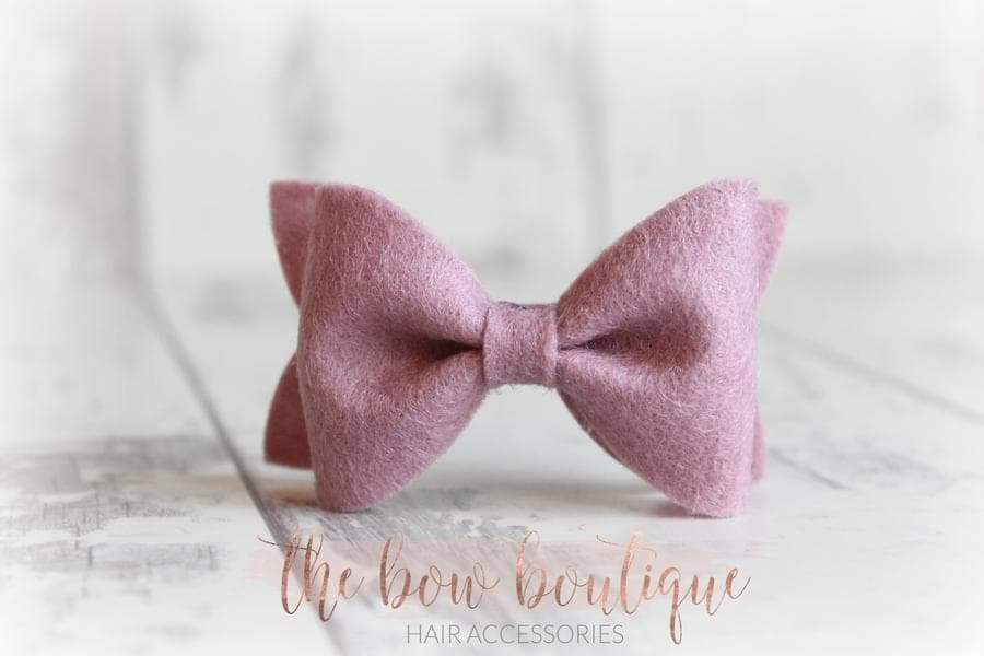 Small luxury felt bows | 25 Colours | Clip or headband
