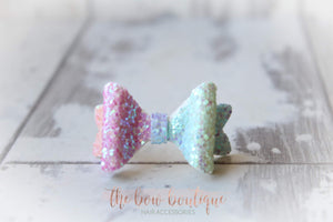 Mini baby glitter bows (25 Colours)