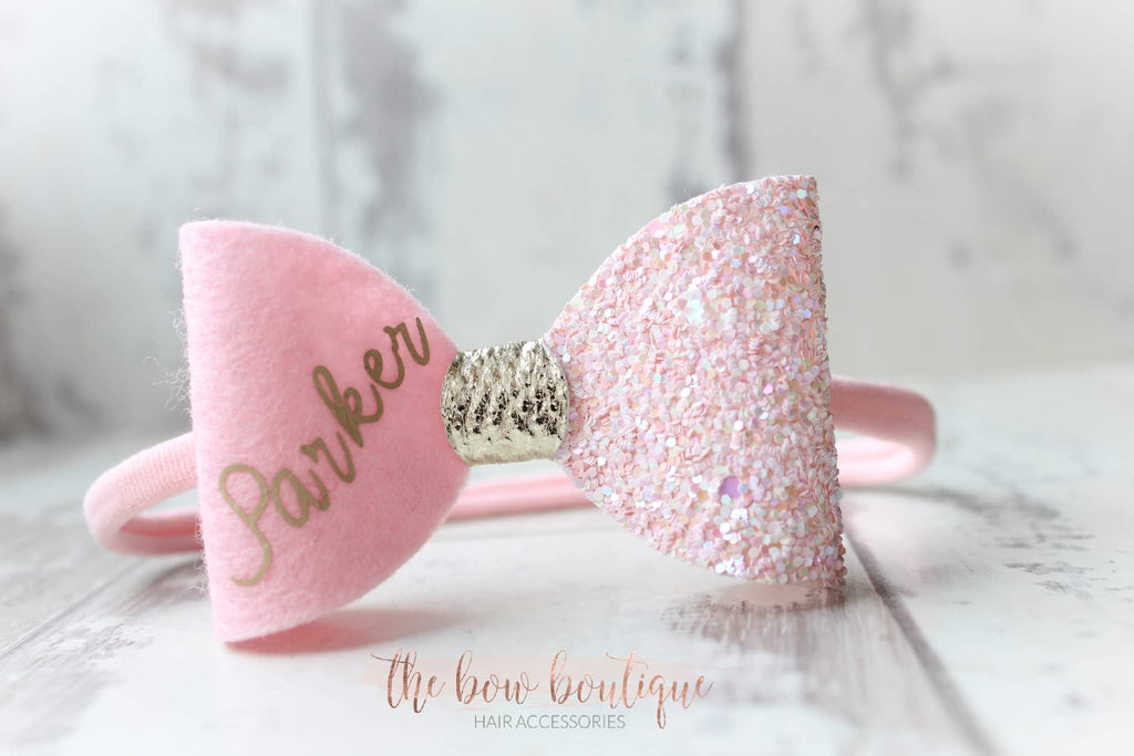 Personalised bows | 3 colours | Clip or headband
