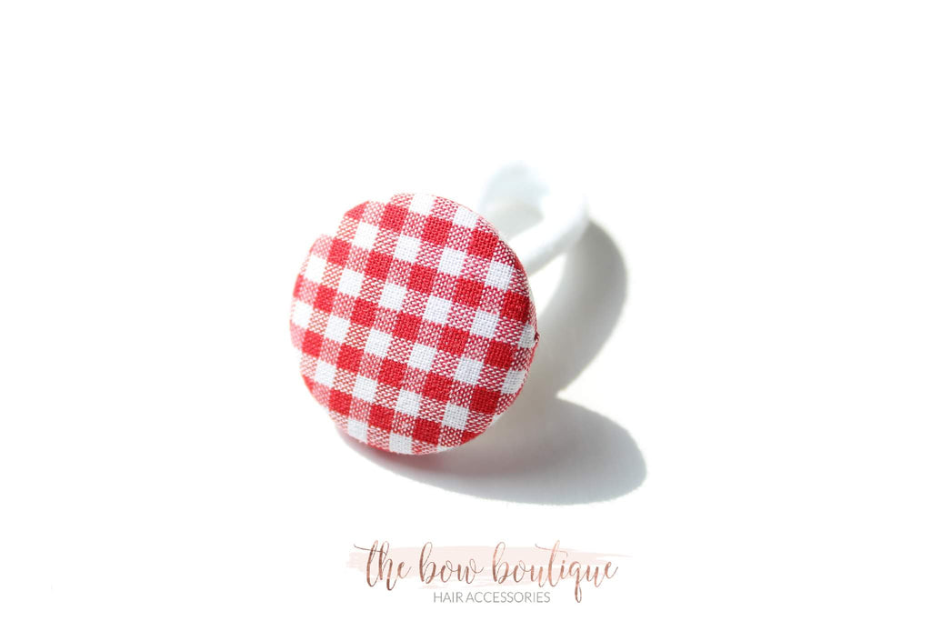 School gingham button bobbles | 8 Colours