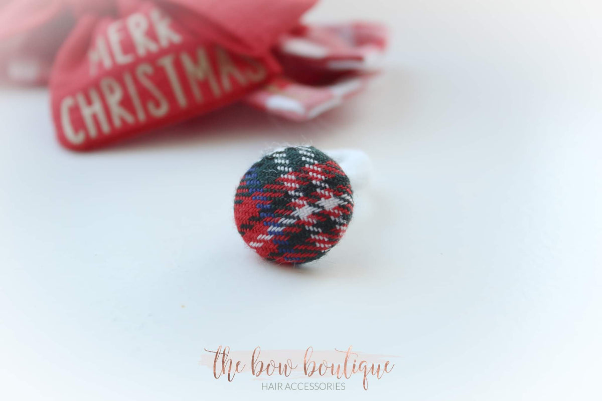 Tartan button bobble |2 Sizes