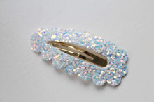 Load image into Gallery viewer, Glitter scalloped snappy clips - (25 Colours)