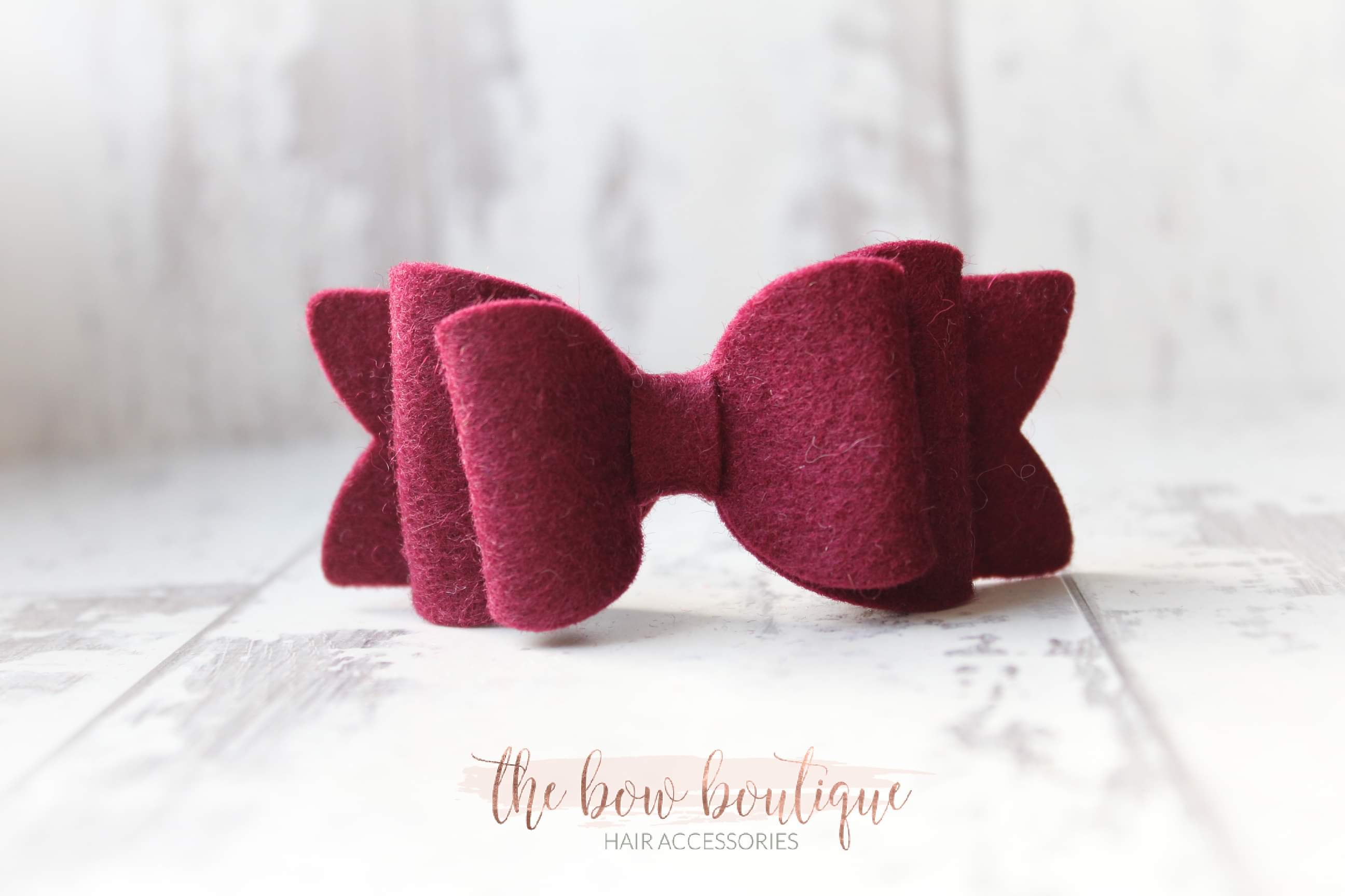 Chunky double felt bows | 23 Colours | Clip or headband
