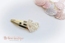 Load image into Gallery viewer, My first glitter heart snappy clip (25 Colours)