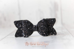 Small chunky glitter bows (25 Colours)