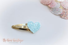 Load image into Gallery viewer, My first glitter heart snappy clip (25 Colours)