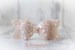 Small chunky glitter bows (25 Colours)