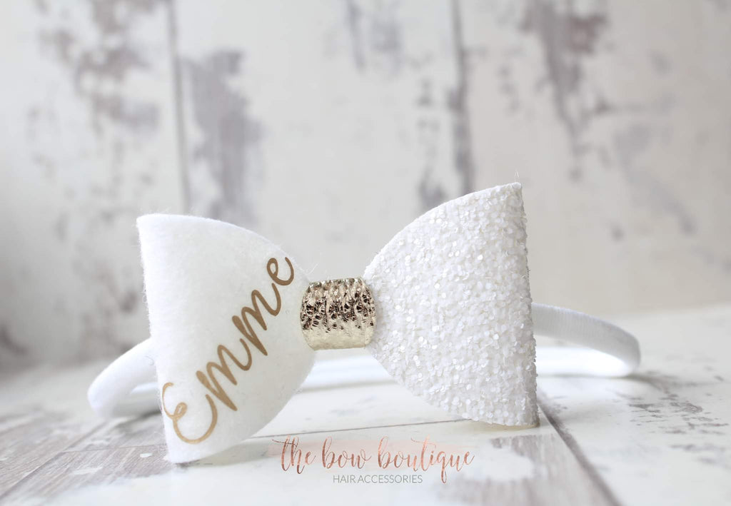 Personalised bows | 3 colours | Clip or headband