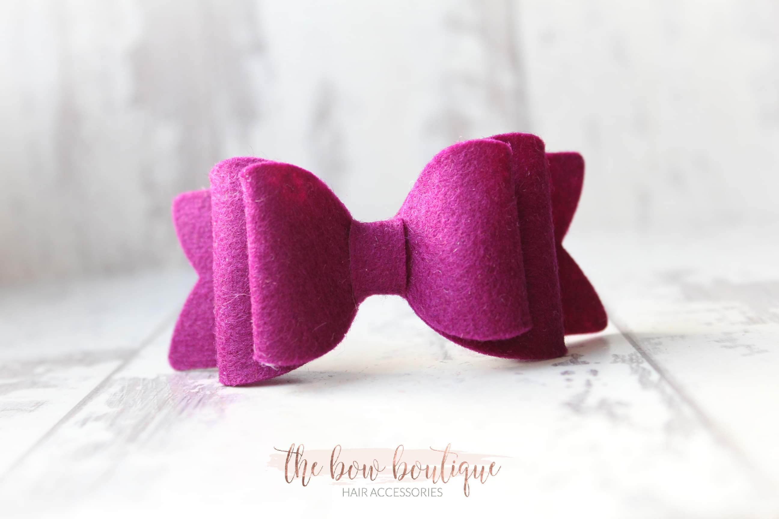 Chunky double felt bows | 23 Colours | Clip or headband