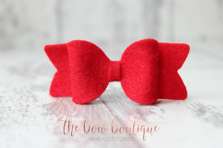 Small chunky felt bows | 25 Colours | Clip or headband