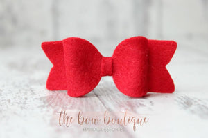 Small chunky felt bows (25 Colours)