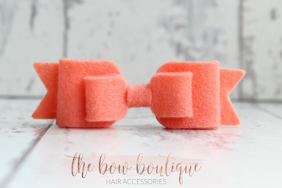 Double felt bows | 25 colours | Clip or headband