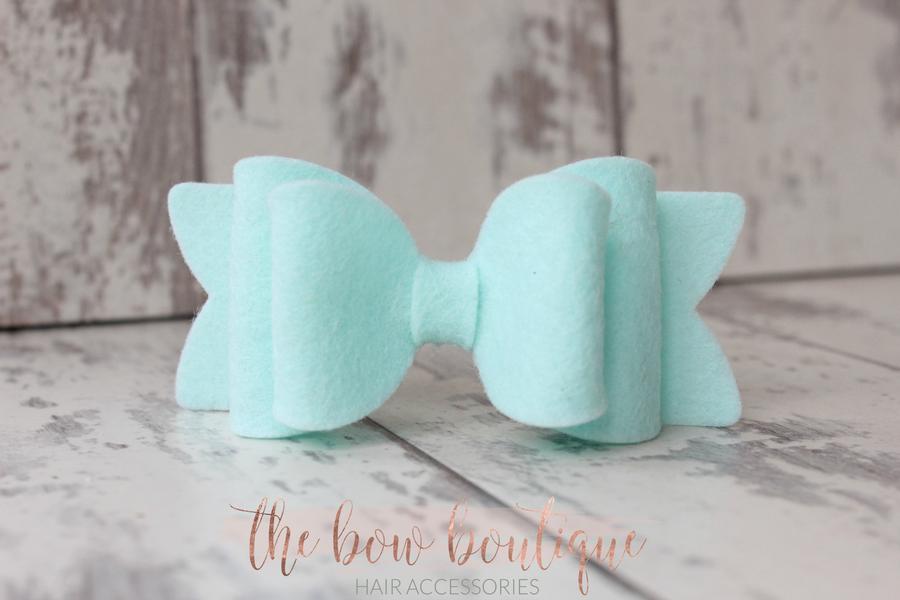 Chunky double felt bows | 23 Colours | Clip or headband