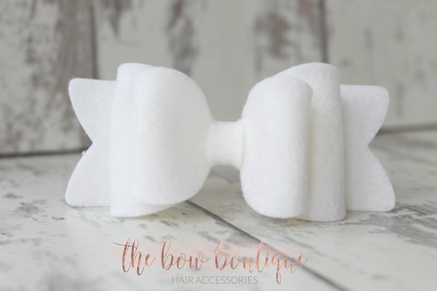 Chunky double felt bows | 23 Colours | Clip or headband