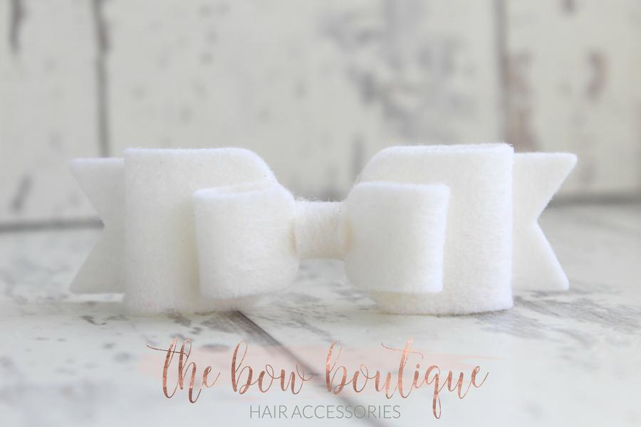 Double felt bows | 25 colours | Clip or headband