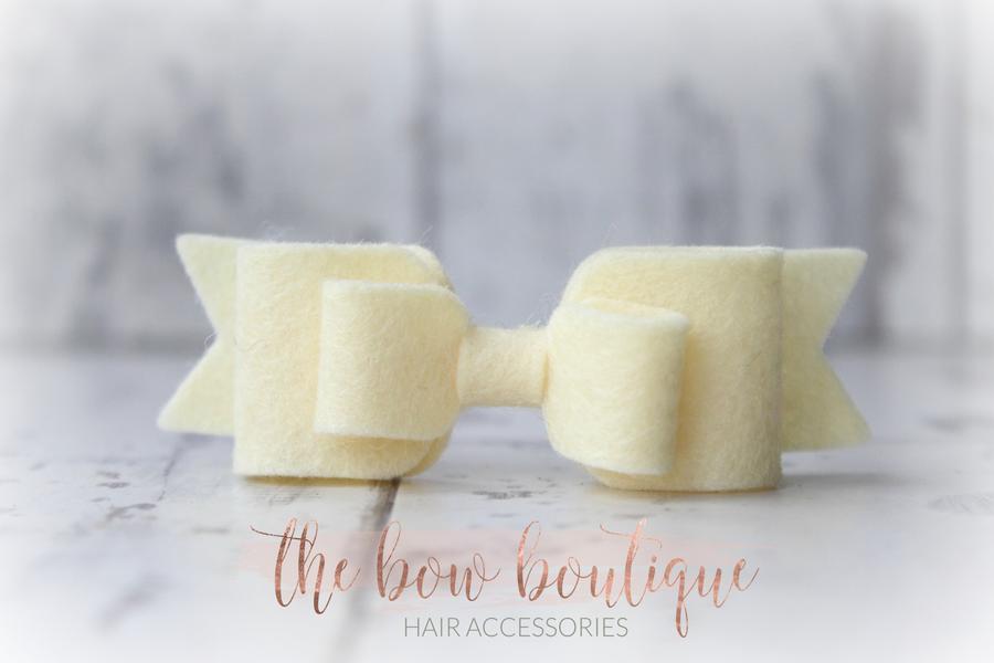 Double felt bows | 25 colours | Clip or headband